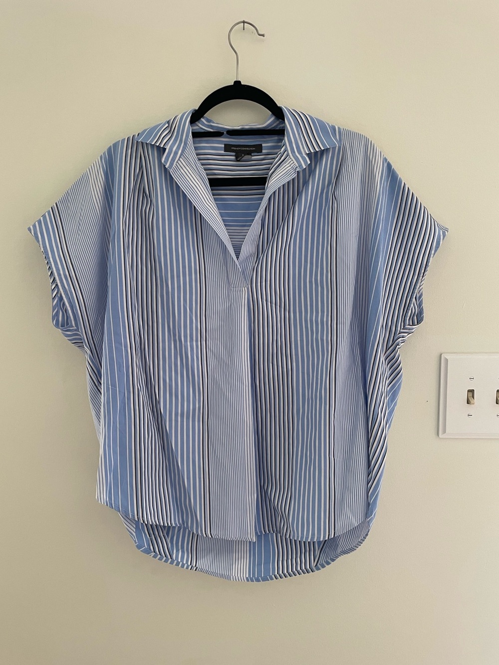 French Connection Blue and White Striped Shirt